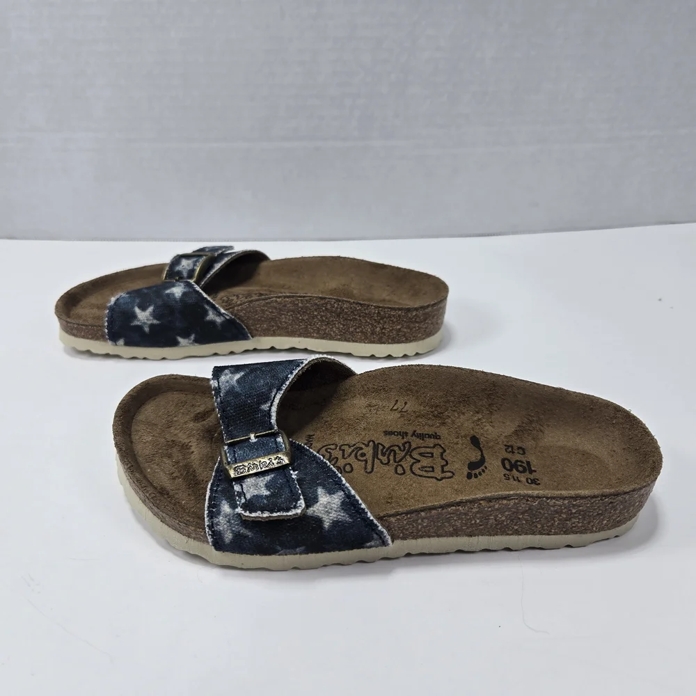 Birkenstock Birki's Kids Madrid Canvas Stars Navy Sandals Size EU 30 US C12 190